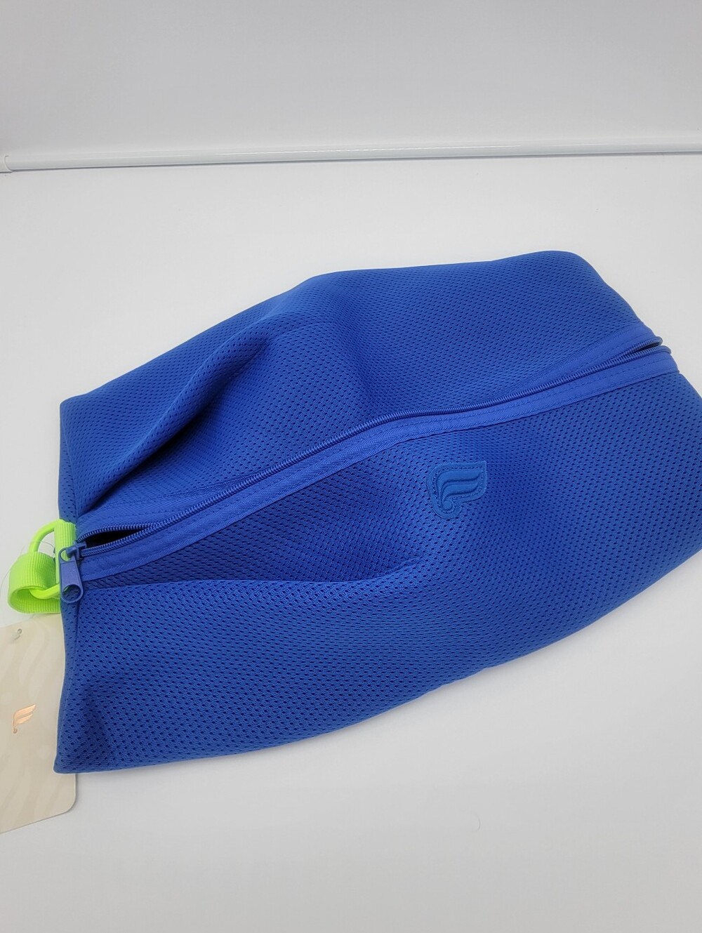 Royal Blue Neoprene Travel Pouch with Lime Zipper Tab